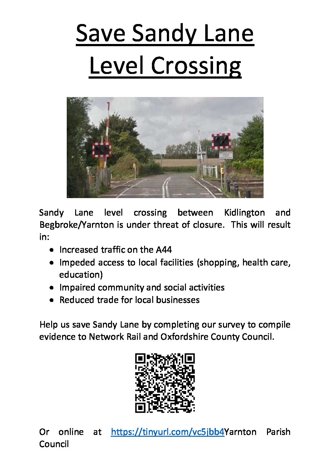 Closure of Sandy Lane Level Crossing